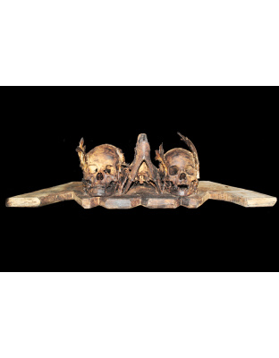 Ethnographic Headhunting Relic – Two-Headed Trophy, Philippines Ifugao Igorot - similar to dayak of Indonesia