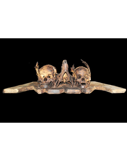Ethnographic Headhunting Relic – Two-Headed Trophy, Philippines Ifugao Igorot - similar to dayak of Indonesia