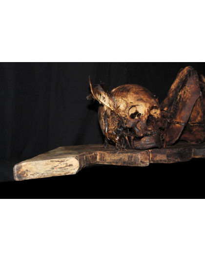 Ethnographic Headhunting Relic – Two-Headed Trophy, Philippines Ifugao Igorot - similar to dayak of Indonesia