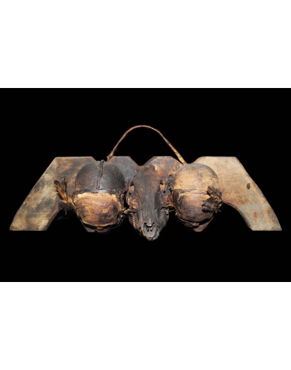 Ethnographic Headhunting Relic – Two-Headed Trophy, Philippines Ifugao Igorot - similar to dayak of Indonesia