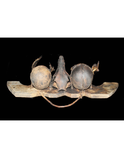 Ethnographic Headhunting Relic – Two-Headed Trophy, Philippines Ifugao Igorot - similar to dayak of Indonesia